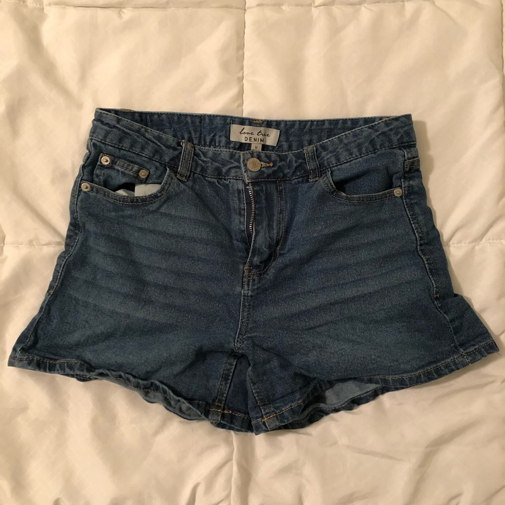 Denim High-Waisted Shorts